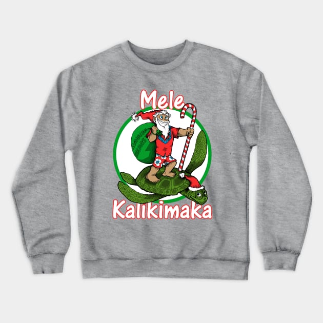 Winter-Hawaiian Santa Crewneck Sweatshirt by inkninja